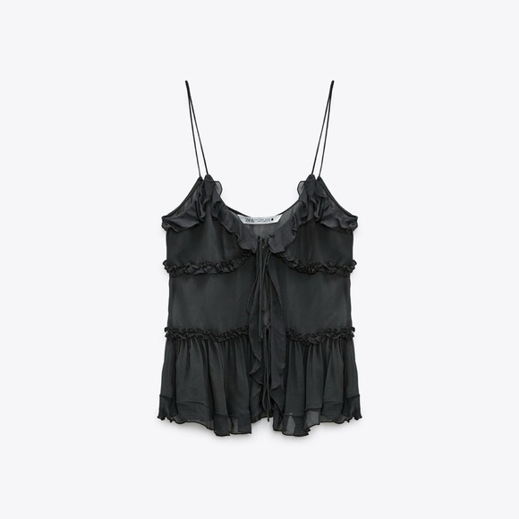zara sheer top - Picture 3 of 4